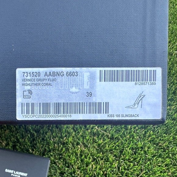 YSL Patent Calfskin Paloma 105 Slingback Pumps Size 39 - Picture 7 of 7